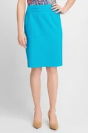Spódnice - Turkusowa prosta spódnica - QUIOSQUE - miniaturka - grafika 1
