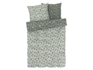 Pościel - LIVARNO home Pościel z mikrowłókna satynowego, 220 x 200 cm (Wzór kwiatowy, Zielony/biały, 200 x 220 cm) - miniaturka - grafika 1
