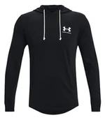 Bluzy męskie - Bluza męska UNDER ARMOUR z kapturem Rival Terry Hoodie czarna - miniaturka - grafika 1