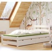 Łóżka - Białe młodzieżowe łóżko pojedyncze z 2 szufladami - Olda 4X 200x90 cm - miniaturka - grafika 1