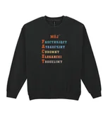 Bluzy męskie - Bluza bez kaptura Dzień Chłopaka Cechy Faceta Prezent Czarny M - miniaturka - grafika 1