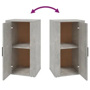 Lumarko Szafka, szarość betonu, 40x33x70 cm, materiał drewnopochodny - Szafki do salonu - miniaturka - grafika 7