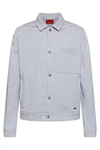 HUGO Męska kurtka Hejrik223J1 melanżowa slim fit z bawełny, Open Grey81, XL - Kurtki męskie - miniaturka - grafika 1