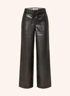 Only Spodnie Z Imitacji Skóry schwarz - ONLY - Spodnie sportowe damskie - miniaturka - grafika 1