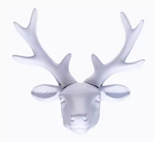 Komplet 3 głów renifera białych, 20,5x20,5x8 cm - Ozdoby bożonarodzeniowe - miniaturka - grafika 1