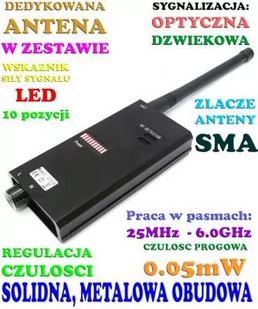 Profesjonalny Cyfrowy Wykrywacz Podsłuchów, Kamer, GSM, Lokalizatorów GPS... - Wykrywacze podsłuchów - miniaturka - grafika 1