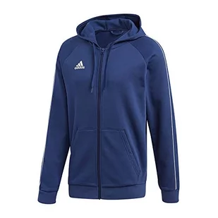 Adidas męska bluza z kapturem Core18 Fz Dark Blue/White S FT8069 - Bluzy męskie - miniaturka - grafika 1