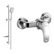 Baterie umywalkowe - Mexen Fabia DF62 bateria prysznicowa z zestawem prysznicowym, chrom - miniaturka - grafika 1