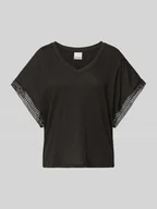 Koszulki i topy damskie - T-shirt z dekoltem w serek model ‘HOLYA’ - miniaturka - grafika 1