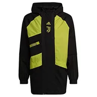 Kurtki męskie - adidas GR2910 JUVE TRV DR JKT męska kurtka czarna/kwasowa żółta S - miniaturka - grafika 1