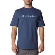 Koszulki sportowe męskie - Męska Koszulka z krótkim rękawem COLUMBIA CSC BASIC LOGO TEE 1680053480 – Granatowy - miniaturka - grafika 1