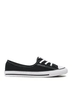 Trampki damskie - Converse Trampki Chuck Taylor All Star Bellet Lace Slip 566775C Czarny - miniaturka - grafika 1