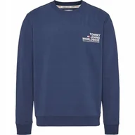 Bluzy męskie - TOMMY HILFIGER BLUZA MĘSKA TJM REG ENTRY GRAPHIC CREW GRANATOWA r.XL - miniaturka - grafika 1