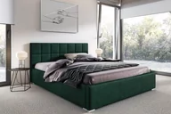 Łóżka - Łóżko tapicerowane pikowane Santiago 140x200 Zielone - miniaturka - grafika 1
