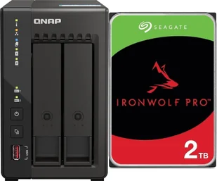 Serwer plików Qnap TS-253E-8G + Seagate IronWolf 2TB ST2000VN003 - Serwery plików NAS i macierze dyskowe - miniaturka - grafika 1