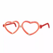 Stroje karnawałowe - Arpex Ozdoba karnawałowa Okulary Serce fluo - miniaturka - grafika 1