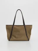 Torebki damskie - Reserved - Zamszowa torebka shopper - beżowy - miniaturka - grafika 1