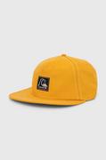 Czapki męskie - Quiksilver czapka z daszkiem bawełniana kolor żółty z aplikacją - miniaturka - grafika 1