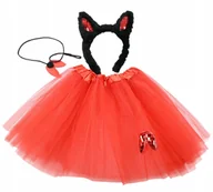 Dodatki do strojów karnawałowych - Przebranie Dla Dziewczynki Strój Karnawał Spódniczka Opaska Ogon - miniaturka - grafika 1
