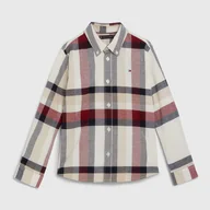 Bluzki dla chłopców - Koszula młodzieżowa chłopięca Tommy Hilfiger KB0KB08309-0QY 150 cm Wielokolorowy (8720644070536) - miniaturka - grafika 1