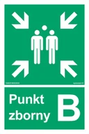Systemy ekspozycyjne i znaki informacyjne - AC044 PUNKT ZBORNY B, FS - FOLIA SAMOPRZYLEPNA FOTOLUMINESCENCYJNA; (250X375MM) - miniaturka - grafika 1