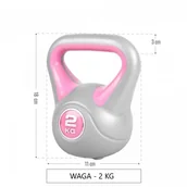 Kettlebell - Gorilla Sports Kettlebell Winylowe kontrast 2kg 100345-00006-0006 - miniaturka - grafika 1