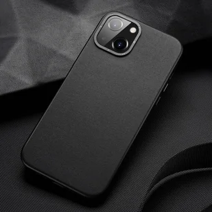 Dux Ducis Grit skórzane etui do iPhone 14 elegancki pokrowiec ze sztucznej skóry (kompatybilne z MagSafe) czarny - Etui i futerały do telefonów - miniaturka - grafika 11