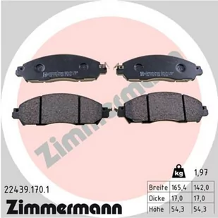 Klocki hamulcowe - komplet ZIMMERMANN 22439.170.1 - Klocki hamulcowe - miniaturka - grafika 1
