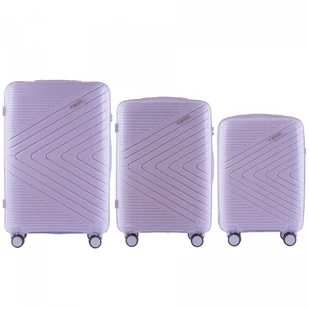 Zestaw 3 walizek Wings L,M,S, 100% Polipropylen, White purple - Walizki - miniaturka - grafika 1