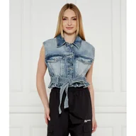 Kamizelki damskie - Hugo Blue Jeansowa kamizelka Garmonia_B Regular Fit - miniaturka - grafika 1