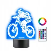 Lampy stojące - Lampka Nocna 3D LED Rower Enduro Kolarz Prezent - miniaturka - grafika 1