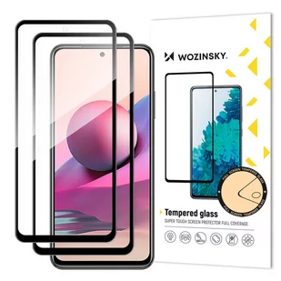 Wozinsky zestaw 2x super wytrzymałe szkło hartowane Full Glue na cały ekran z ramką Case Friendly Xiaomi Redmi Note 10 / Redmi Note 10S czarny hurtel-76978-0 - Szkła hartowane na telefon - miniaturka - grafika 1