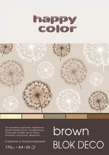 Happy Color Blok Deco A4 20 kartek Brown - Szkolne artykuły papiernicze - miniaturka - grafika 3
