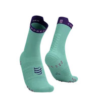 Skarpetki sportowe męskie - COMPRESSPORT Skarpetki do biegania wysokie PRORACING SOCKS V4 RUN HIGH shell/blue - miniaturka - grafika 1