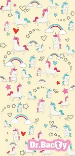 Dr.Bacty Ręcznik szybkoschnący XL Jednorożec Żółty DRC-XL-UNICORNYE - Ręczniki - miniaturka - grafika 1