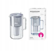 Dzbanki filtrujące - Dzbanek filtrujący szklany Aquaphor Nord 2,5l z wkładem A5 Mg (350l), szary - miniaturka - grafika 1
