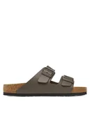 Klapki i japonki męskie - Birkenstock Klapki Arizona 1029153 Brązowy - miniaturka - grafika 1