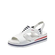 Sandały damskie - Rieker Sandały damskie V02Y5, White V02y5 80, 40 EU - miniaturka - grafika 1