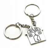 Breloki - Romantyczny breloczek, brelok do kluczy do domu - wspólny domek - 1 kpl. - miniaturka - grafika 1