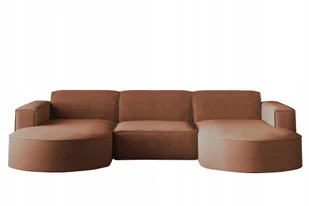Sofa w kształcie U Modena narożnik tkanina Poso ceglany - Narożniki - miniaturka - grafika 1