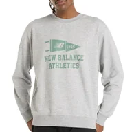 Bluzy męskie - Bluza New Balance MT51929AG - szara - miniaturka - grafika 1