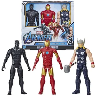 MARVEL FIGURKA CZARNA PANTERA THOR IRON MAN ZESTAW FIGUREK 3-PAK AVENGERS - Figurki dla dzieci - miniaturka - grafika 1