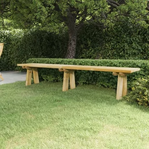 vidaXL Ławka ogrodowa, 220 cm, impregnowane drewno sosnowe - Ławki ogrodowe - miniaturka - grafika 1