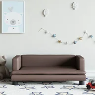 Krzesełka i taborety dla dzieci - vidaXL Sofa dla dzieci, brązowa, 80x45x30 cm, sztuczna skóra - miniaturka - grafika 1