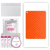 Akcesoria do tabletów i e-booków - folia naklejka skórka strukturalna na TYŁ do Apple iPad Air 13 6 gen. 2024 - Carbon Pomarańczowy - apgo SKINS - miniaturka - grafika 1