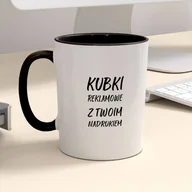 Kubki - Firmowy kubek reklamowy - CLASSIC z kolorowym wnętrzem i uszkiem - miniaturka - grafika 1