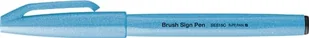 Pentel SES15C-FSX Brush Sign Pen neonowo-niebieski, długopis z końcówką z włókien, końcówka przypominająca pędzel, 10 sztuk - Długopisy - miniaturka - grafika 1