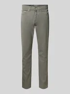 Spodnie męskie - Chinosy o kroju tapered fit z 5 kieszeniami model ‘LYON’ - miniaturka - grafika 1