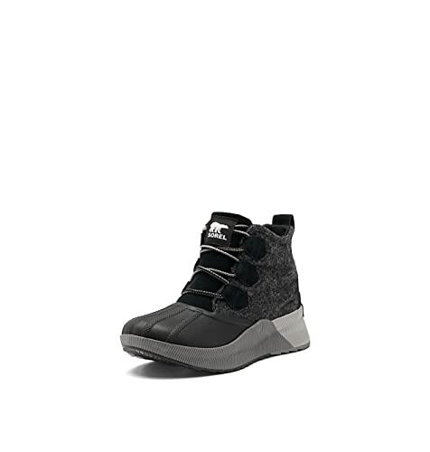 Sorel Damskie buty zimowe Out 'N About III Classic - wodoodporne skórzane i zamszowe buty zimowe, Sól morska czarnego, 39 EU