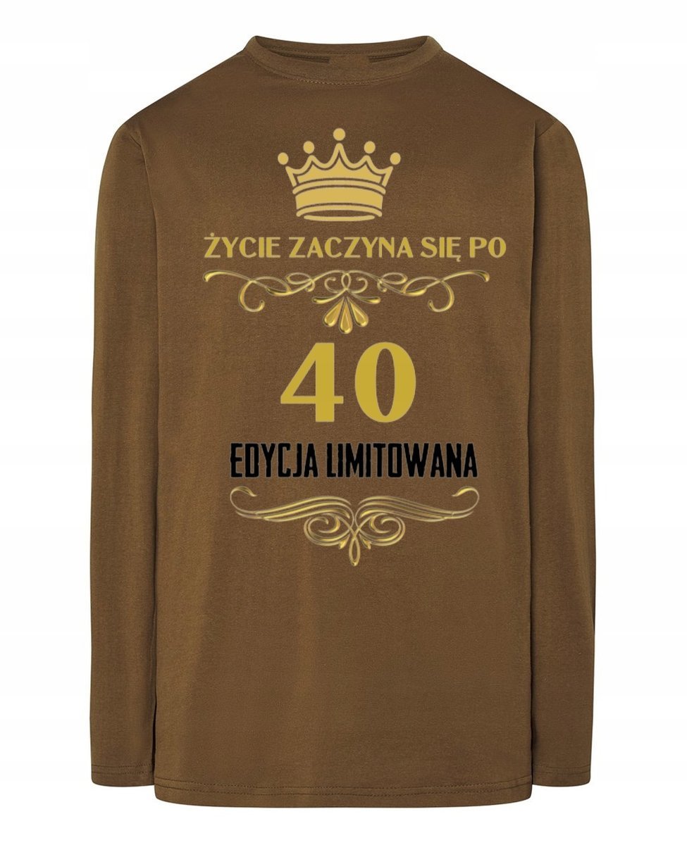 Longsleeve męski Urodzinowy 40 Lat r.XXL